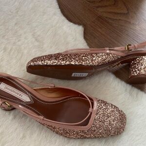 Zimmermann Pink Glitter Slingback Heel